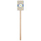 Boy's Astronaut Wooden 6.25" Stir Stick - Rectangular - Single Stick