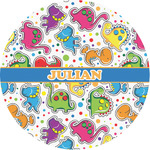 Dinosaur Print Multipurpose Round Labels - 1" (Personalized)