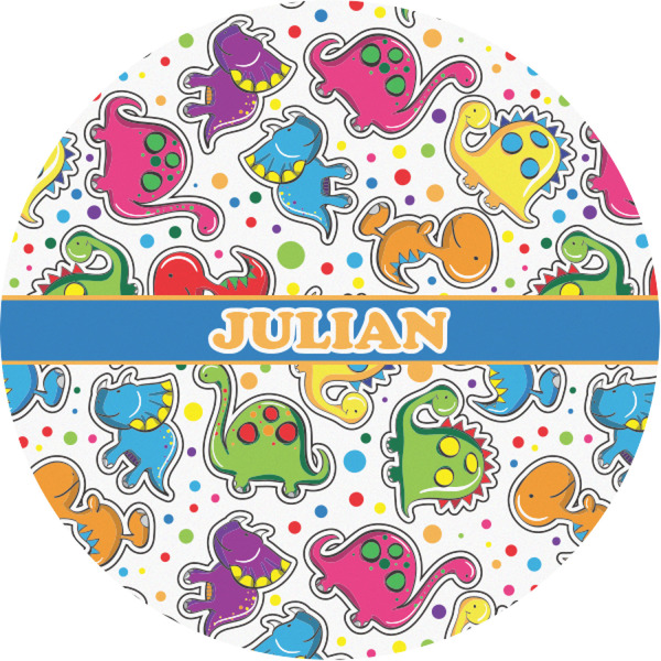 Custom Dinosaur Print Multipurpose Round Labels - 1" (Personalized)