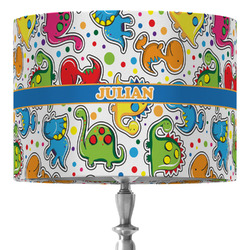 Dinosaur Print 16" Drum Lamp Shade - Fabric (Personalized)