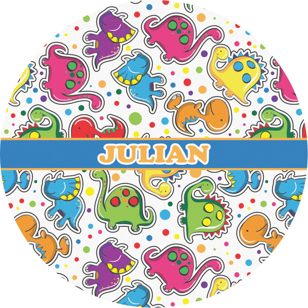 Custom Dinosaur Print Multipurpose Round Labels - 2" (Personalized)