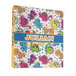 Dinosaur Print 3 Ring Binder - Full Wrap - 1" (Personalized)