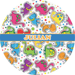 Dinosaur Print Multipurpose Round Labels - 5" (Personalized)