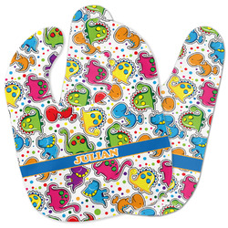 Dinosaur Print Baby Bib w/ Name or Text