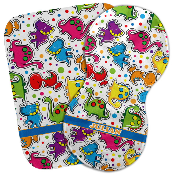 Custom Dinosaur Print Burp Cloth (Personalized)