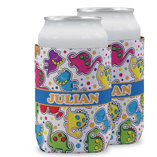 Custom Dinosaur Print Can Cooler (12 oz) w/ Name or Text