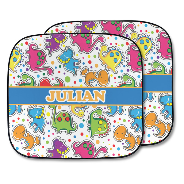 Custom Dinosaur Print Car Sun Shade - Two Piece (Personalized)