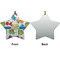 Dinosaur Print Ceramic Flat Ornament - Star Front & Back (APPROVAL)