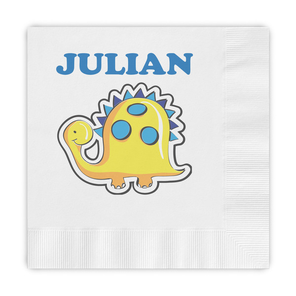 Custom Dinosaur Print Embossed Decorative Napkins (Personalized)