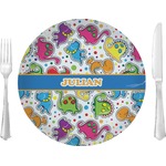 Dinosaur Print 10" Glass Lunch / Dinner Plates - Single or Set (Personalized)
