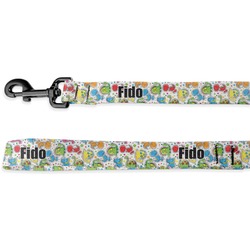 Dinosaur Print Deluxe Dog Leash - 4 ft (Personalized)