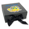 Dinosaur Print Gift Boxes with Magnetic Lid - Black - Front (angle)