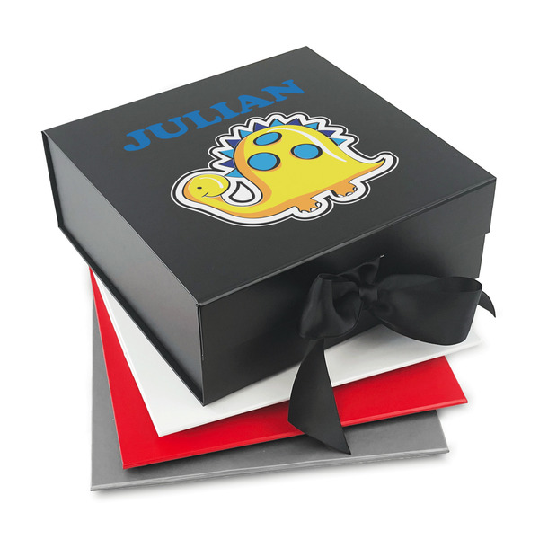 Custom Dinosaur Print Gift Box with Magnetic Lid (Personalized)