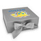 Dinosaur Print Gift Boxes with Magnetic Lid - Silver - Front