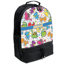 Dinosaur Print Backpacks - Black (Personalized)