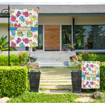 Dinosaur Print Large Garden Flag - Single Sided (Personalized)