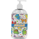 Dinosaur Print Plastic Soap / Lotion Dispenser (16 oz - Large - White) (Personalized)