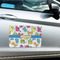 Dinosaur Print Large Rectangle Car Magnets- In Context