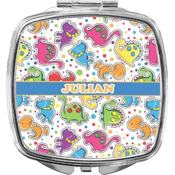 Dinosaur Print Compact Makeup Mirror (Personalized)