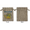 Dinosaur Print Medium Burlap Gift Bag - Front Approval