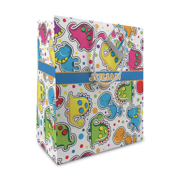 Custom Dinosaur Print Medium Gift Bag (Personalized)