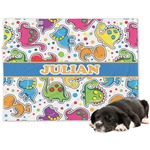 Dinosaur Print Dog Blanket - Large (Personalized)