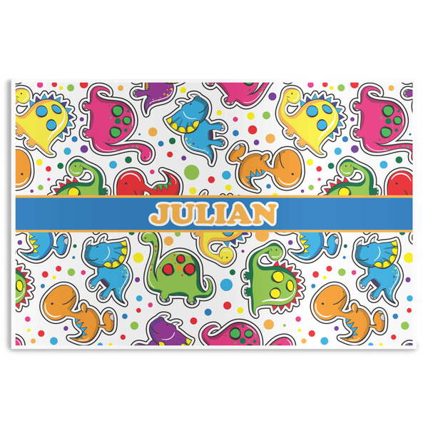 Custom Dinosaur Print Disposable Paper Placemats (Personalized)