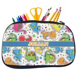 Dinosaur Print Neoprene Pencil Case - Medium w/ Name or Text