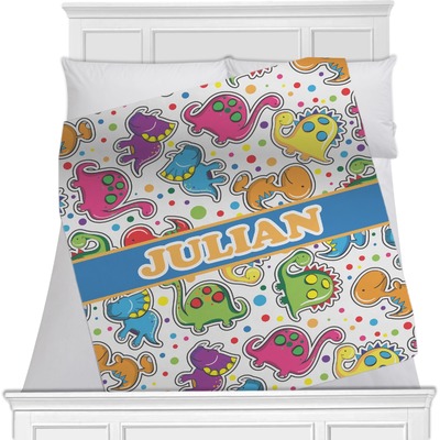 Dinosaur Print Fleece Blanket - Toddler / Throw - 60"x50 ...