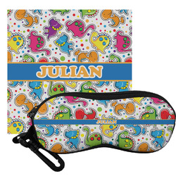 Dinosaur Print Eyeglass Case & Cloth (Personalized)