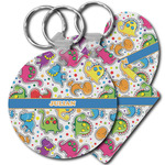 Dinosaur Print Plastic Keychain (Personalized)