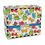 Dinosaur Print Wood Recipe Box - Full Color Print (Personalized)