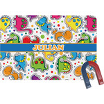 Dinosaur Print Rectangular Fridge Magnet (Personalized)