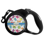 Dinosaur Print Retractable Dog Leash - Small (Personalized)