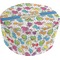 Dinosaur Print Round Pouf Ottoman (Bottom)