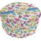 Dinosaur Print Round Pouf Ottoman (Top)