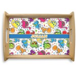 Dinosaur Print Natural Wooden Tray - Small (Personalized)