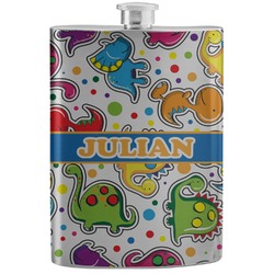 Dinosaur Print Stainless Steel Flask (Personalized)