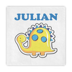 Dinosaur Print Standard Decorative Napkins (Personalized)