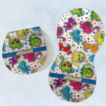 Dinosaur Print Burp Pads - Velour - Set of 2 w/ Name or Text