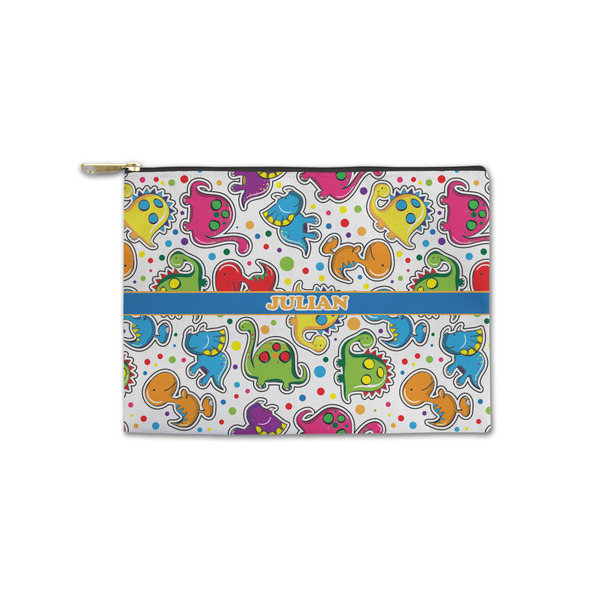 Custom Dinosaur Print Zipper Pouch - Small - 8.5"x6" (Personalized)