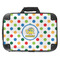 Dots & Dinosaur 18" Laptop Briefcase - FRONT