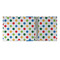 Dots & Dinosaur 3 Ring Binders - Full Wrap - 2" - OPEN INSIDE