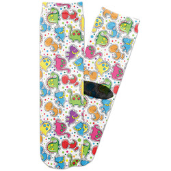 Dots & Dinosaur Adult Crew Socks