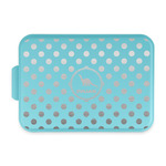 Dots & Dinosaur Aluminum Baking Pan with Teal Lid (Personalized)