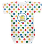 Dots & Dinosaur Baby Bodysuit (Personalized)