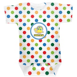 Dots & Dinosaur Baby Bodysuit 0-3 (Personalized)