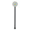 Dots & Dinosaur Black Plastic 5.5" Stir Stick - Round - Single Stick