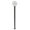 Dots & Dinosaur Black Plastic 7" Stir Stick - Round - Single Stick