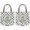 Dots & Dinosaur Canvas Tote - Front and Back